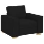 Conjunto de Sofá de 3 Piezas con Cojines Tela Negra de , Sofás - Ref: Foro24-3324611, Precio: 620,66 €, Descuento: %