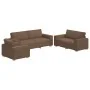 3-piece sofa set with brown fabric cushions | Foro24.es | Tu tienda online para hogar, jardín y más Foro24.es