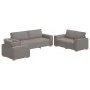 3-Piece Sofa Set with Taupe Fabric Cushions | Foro24.es | Tu tienda online para hogar, jardín y más Foro24.es