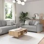 3-Piece Sofa Set with Cloud Grey Fabric Cushions | Foro24.es | Tu tienda online para hogar, jardín y más Foro24.es