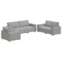 3-Piece Sofa Set with Cloud Grey Fabric Cushions | Foro24.es | Tu tienda online para hogar, jardín y más Foro24.es