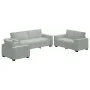 3-Piece Sofa Set with Light Grey Velvet Cushions | Foro24.es | Tu tienda online para hogar, jardín y más Foro24.es