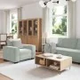3-Piece Sofa Set with Light Grey Velvet Cushions | Foro24.es | Tu tienda online para hogar, jardín y más Foro24.es