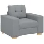 3-Piece Sofa Set with Light Grey Fabric Cushions | Foro24.es | Tu tienda online para hogar, jardín y más Foro24.es