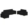 Juego de sofá 3 piezas con cojines de tela negra de , Sofás - Ref: Foro24-3324630, Precio: 628,41 €, Descuento: %
