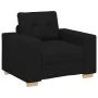 Juego de sofá 3 piezas con cojines de tela negra de , Sofás - Ref: Foro24-3324630, Precio: 628,41 €, Descuento: %