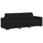 Juego de sofá 3 piezas con cojines de tela negra de , Sofás - Ref: Foro24-3324630, Precio: 628,41 €, Descuento: %
