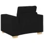 Juego de sofá 3 piezas con cojines de tela negra de , Sofás - Ref: Foro24-3324630, Precio: 628,41 €, Descuento: %