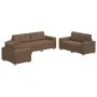 3-Piece Sofa Set with Brown Fabric Cushions | Foro24.es | Tu tienda online para hogar, jardín y más Foro24.es