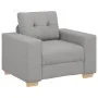 3-Piece Sofa Set with Cloud Grey Fabric Cushions | Foro24.es | Tu tienda online para hogar, jardín y más Foro24.es