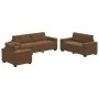 3-Piece Sofa Set with Brown Synthetic Leather Cushions | Foro24.es | Tu tienda online para hogar, jardín y más Foro24.es