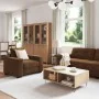 3-Piece Sofa Set with Brown Synthetic Leather Cushions | Foro24.es | Tu tienda online para hogar, jardín y más Foro24.es