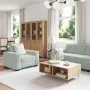 3-teilige Sofagarnitur mit Kissen aus hellgrauem Samt von , Sofas - Ref: Foro24-3324639, Preis: 625,42 €, Rabatt: %