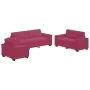 3-Piece Sofa Set with Wine Red Velvet Cushions | Foro24.es | Tu tienda online para hogar, jardín y más Foro24.es
