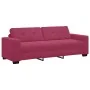 3-Piece Sofa Set with Wine Red Velvet Cushions | Foro24.es | Tu tienda online para hogar, jardín y más Foro24.es