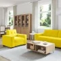 3-piece sofa set with yellow velvet cushions | Foro24.es | Tu tienda online para hogar, jardín y más Foro24.es