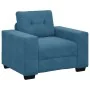 3-Piece Sofa Set with Blue Velvet Cushions | Foro24.es | Tu tienda online para hogar, jardín y más Foro24.es