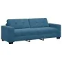 3-Piece Sofa Set with Blue Velvet Cushions | Foro24.es | Tu tienda online para hogar, jardín y más Foro24.es