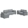 3-Piece Sofa Set with Light Grey Fabric Cushions | Foro24.es | Tu tienda online para hogar, jardín y más Foro24.es