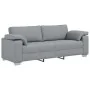 3-Piece Sofa Set with Light Grey Fabric Cushions | Foro24.es | Tu tienda online para hogar, jardín y más Foro24.es