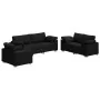 3-Piece Sofa Set with Black Fabric Cushions | Foro24.es | Tu tienda online para hogar, jardín y más Foro24.es