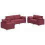 3-piece sofa set with cushions in burgundy | Foro24.es | Tu tienda online para hogar, jardín y más Foro24.es