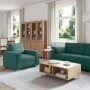 3-Piece Sofa Set with Dark Green Fabric Cushions | Foro24.es | Tu tienda online para hogar, jardín y más Foro24.es