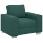 Set de Sofás de 3 Piezas con Cojines de Tela Verde Oscuro de , Sofás - Ref: Foro24-3324663, Precio: 654,39 €, Descuento: %