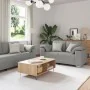 3-Piece Sofa Set with Cloud Grey Fabric Cushions | Foro24.es | Tu tienda online para hogar, jardín y más Foro24.es