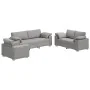 3-Piece Sofa Set with Cloud Grey Fabric Cushions | Foro24.es | Tu tienda online para hogar, jardín y más Foro24.es