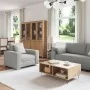 3-Piece Sofa Set with Cloud Grey Fabric Cushions | Foro24.es | Tu tienda online para hogar, jardín y más Foro24.es
