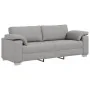 3-Piece Sofa Set with Cloud Grey Fabric Cushions | Foro24.es | Tu tienda online para hogar, jardín y más Foro24.es