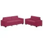 Juego de Sofá de 2 Piezas con Cojines en Terciopelo Rojo Vino de , Sofás - Ref: Foro24-3324725, Precio: 464,40 €, Descuento: %