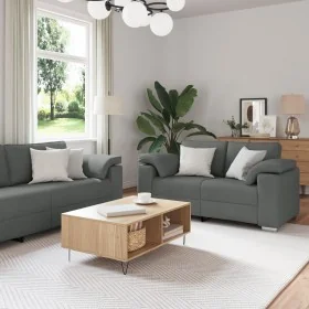 2-Piece Sofa Set with Dark Grey Fabric Cushions by , Sofas - Ref: Foro24-3324741, Price: 489,89 €, Discount: %