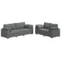 2-Piece Sofa Set with Dark Grey Fabric Cushions by , Sofas - Ref: Foro24-3324741, Price: 489,89 €, Discount: %