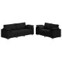 2-piece sofa set with black fabric cushions | Foro24.es | Tu tienda online para hogar, jardín y más Foro24.es