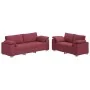 2-Piece Sofa Set with Cushions in Burgundy Fabric | Foro24.es | Tu tienda online para hogar, jardín y más Foro24.es