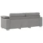 2-Piece Sofa Set with Cloud Grey Fabric Cushions | Foro24.es | Tu tienda online para hogar, jardín y más Foro24.es