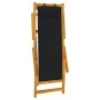 Folding beach chairs 2 pcs Black Solid Acacia and Textilene wood by , Garden chairs - Ref: Foro24-3325140, Price: 163,14 €, D...
