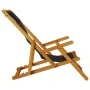 Folding beach chairs 2 pcs Black Solid Acacia and Textilene wood by , Garden chairs - Ref: Foro24-3325140, Price: 163,14 €, D...