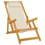 Klappbare Strandkörbe 2 Stück Creme Akazienholz und Textilene von , Gartenstühle - Ref: Foro24-3325141, Preis: 162,25 €, Raba...
