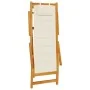 Klappbare Strandkörbe 2 Stück Creme Akazienholz und Textilene von , Gartenstühle - Ref: Foro24-3325141, Preis: 162,25 €, Raba...