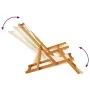 Klappbare Strandkörbe 2 Stück Creme Akazienholz und Textilene von , Gartenstühle - Ref: Foro24-3325141, Preis: 162,25 €, Raba...