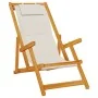 Folding beach chairs 2 units Light Gray Solid Acacia and Textilene Wood by , Garden chairs - Ref: Foro24-3325142, Price: 162,...