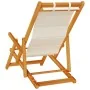 Folding beach chairs 2 units Light Gray Solid Acacia and Textilene Wood by , Garden chairs - Ref: Foro24-3325142, Price: 162,...