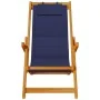 Klappbare Strandstühle 2 Stück Blau Massives Akazienholz und Textilene von , Gartenstühle - Ref: Foro24-3325143, Preis: 162,0...