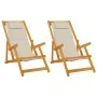Klappbare Strandkörbe 2 Stück Taupe aus Akazienholz und Textilene | Foro24.es | Tu tienda online para hogar, jardín y más Foro24.es