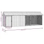 Bird aviary with anthracite extension 112x442x141 cm steel by , Feet and bird cages - Ref: Foro24-3325145, Price: 518,30 €, D...