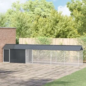 Bird aviary with anthracite extension 112x640x141