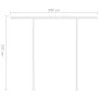 Automatic awning LED wind sensor cream 3.5x2.5 m by vidaXL, Awnings - Ref: Foro24-3069932, Price: 576,81 €, Discount: %